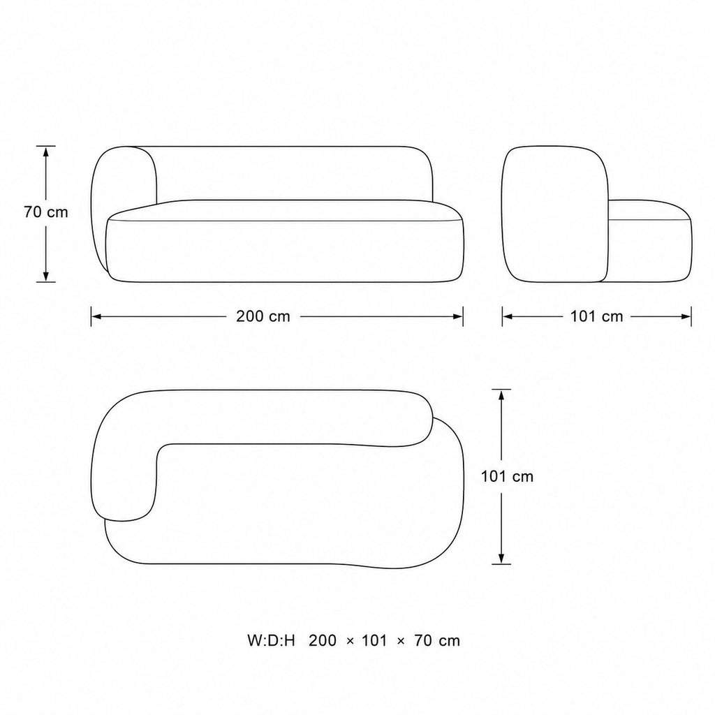 Ember Curve Sofa