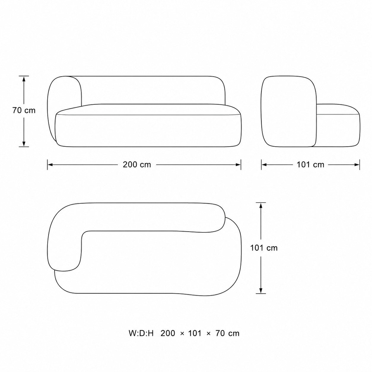 Ember Curve Sofa